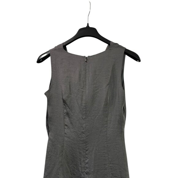 Michael Michael Kors Womens Gray Drapey Cowl Sheath Dress Sleeveless 10 Satin - Picture 5 of 8